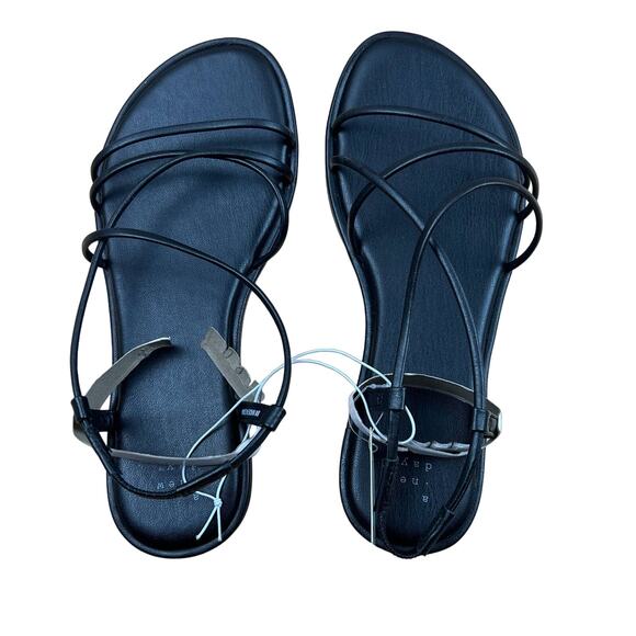 A New Day Women's Black Wide Width Sierra Strappy Sandals - Size 6.5W - NWT - Picture 1 of 8